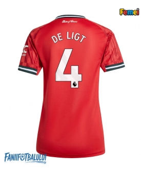 Manchester United Matthijs de Ligt #4 Tricou Fotbal Replică 2025-26 Femei Acasa
